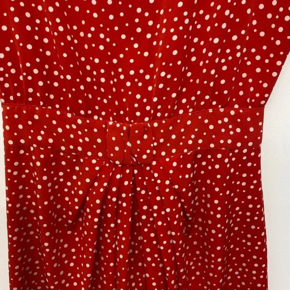 Vintage Dress Allison Smith Red Dot Button Back Sheath - Picture 4 of 9